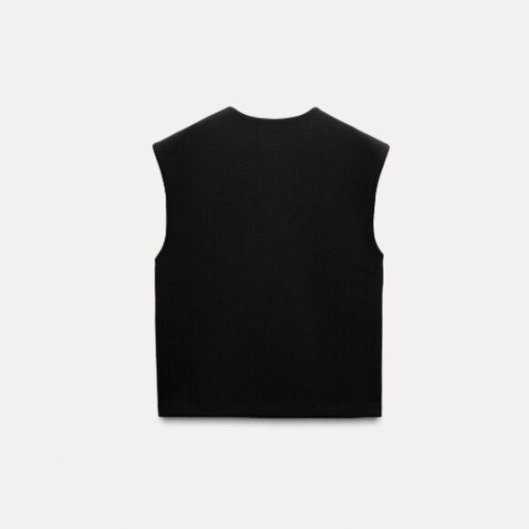 ZARA BUTTONED OVERSIZED VEST SIZE M NWT - Picture 5 of 7